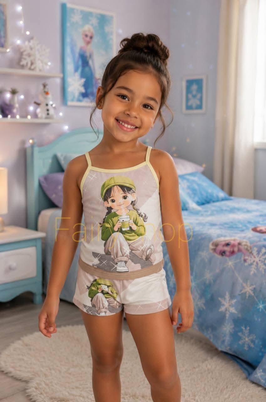 Débardeur Fille Enfant 100% Coton (2-10 ans)