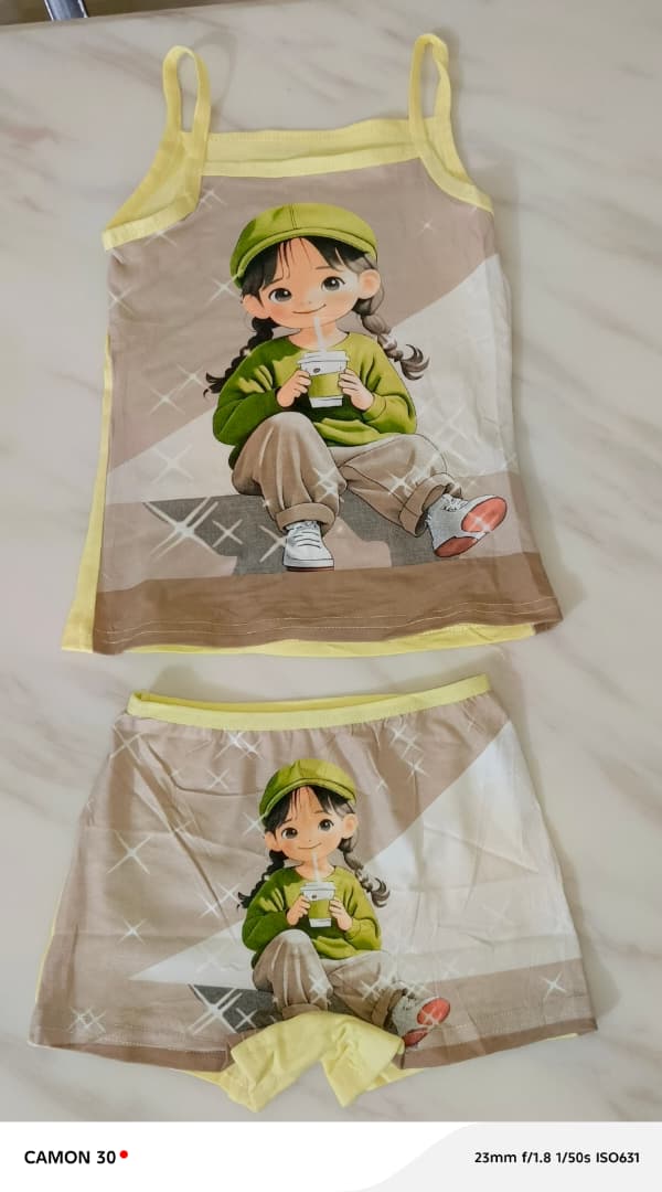 Débardeur Fille Enfant 100% Coton (2-10 ans)